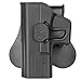 Left Handed Gun Holster for Glock 19/23/32 Gen 1/2/3/4, Glock 19X, Paddle Holster OWB, 360° Adjustable Tactical G19 Holster, Trigger Release, Open Carry Holster