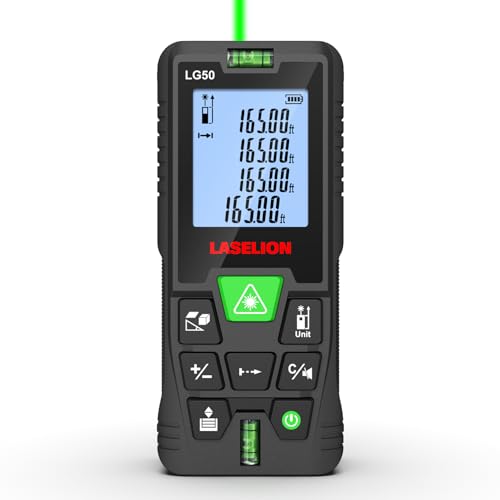 LASELION Laser Measurement Tool,165ft Green-Beam Laser Measure Device Portable M/in/Ft Unit...