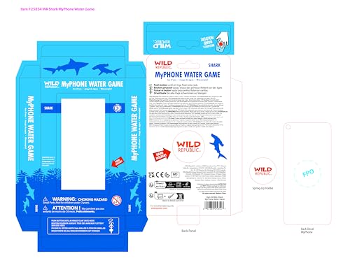 Wild Republic My Phone Water Game Shark Design, Gift for Kids, Great for Hours of Independent Play, 8" - Image 2