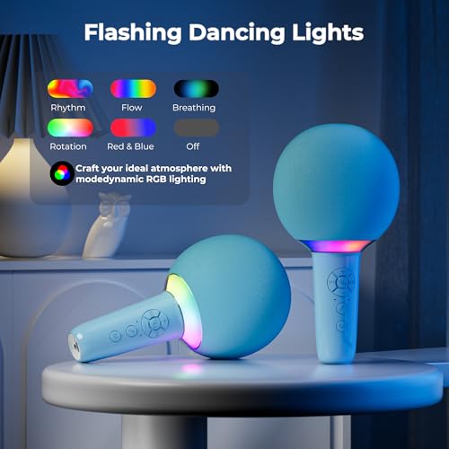 Wireless Kids Karaoke Microphone Karaoke Mic Speaker with LED Light - image 5