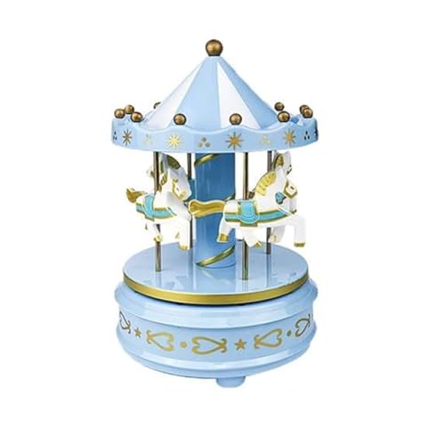 Carillon Carillon Carosello con Luce, Plastica, Built-in Per Elise Musica, Luce LED Auto Cambio 3 * LR44 Batteria, per Compleanni