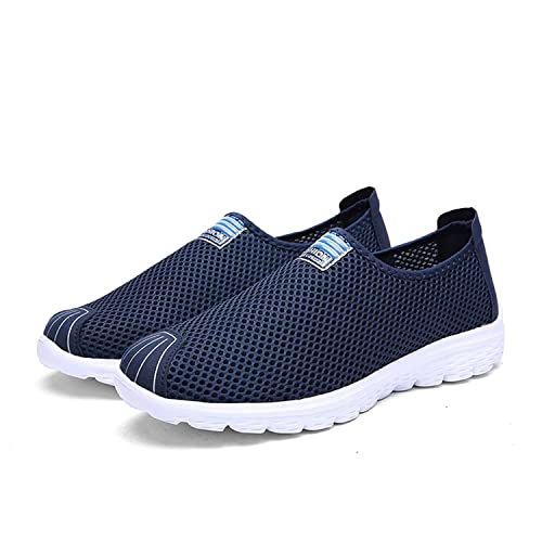 Eliogn Men's Women's Comfortable Breathable Walking Shoes Casual Knit Mesh Loafer Slip-on Sneakers Fashionable Lightweight Running Shoes for Unisex