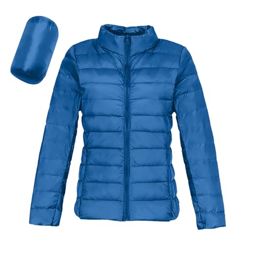 Doudoune légère coupe-vent pour femme avec col montant
