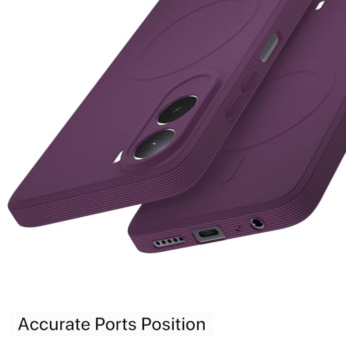 Image of Pikkme Back Cover for Mi Redmi A7 Pro /Poco C85x 5G Soft Matte Silicone Mag-Safe Design (Mag-Safe Not Support) Camera Protection | Slim Fit Bumper Cover (Purple)