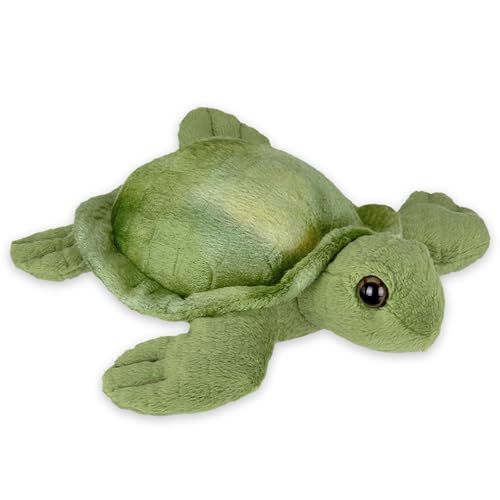 Bearington Collection Lil' Shelton Plush Sea Turtle Stuffed Animal, 7 Inches - Turtle Plush