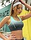 Sykooria Damen Sport BH Gepolstert Bustier Damen BH ohne Buegel Racerback Push up BH mit Farbverlauf Sport Top für Yoga Fitness, Grün, M