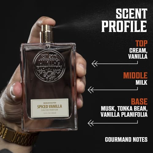 Image of Viking Revolution Mens Cologne - Spiced Vanilla Eau de Parfum -3.5 fl oz | Sweet Eau de Parfum - Gourmand Notes of Musk, Tonka Bean & Vanilla - Long-Lasting Fragrance - Gift for Men