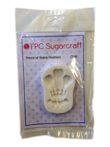 Fpc Sugarcraft White Prince Of Wales Feathers - Welsh Theme Cake Silicone Icing Mould For Cake And.