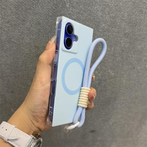 Coque de téléphone de luxe à cordon iPhone 14 bleu pour vos sorties