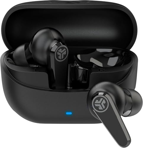 JLab Go Pods ANC True Wireless Bluetooth Earbuds & Charging Case, Hybrid Active Noise canceling + Be Aware for Safe Listening, 26+ Hours Total Playtime, Clear Calls, Custom Sound via App, Black