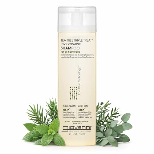 Giovanni, Shampoo mit Teebaum-Pflanzstoffen, mit dreifacher Wirkung, Shampoo, 250 ml