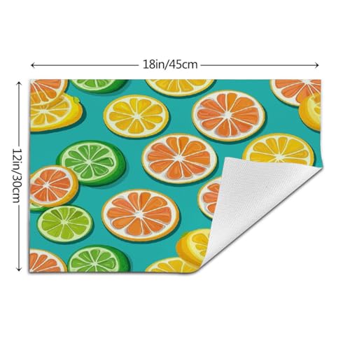Sets de table en PVC résistant décor fruit pour salle à manger