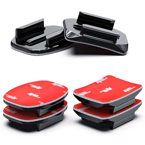 Modurio Helmet Adhesive Mounts 6PCS Sticky Buckle Base for GoPro Dash Cams & Action Cameras 3M Double-Sided Sticky Pads for Helmet Car Bike & Flat Surfaces
