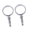 Boat Oar Locks, 2 Pcs 316 Stainless Steel 2 1/5 Dia Oarlock Sockets for Kayak Paddle, Large Canoe Paddle Holders for Small Boat Dinghy Canoe, Dinghy, Lifeboat, Jon Boat Kayak Accessories