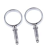 Boat Oar Locks, 2 Pcs 316 Stainless Steel 2 1/5 Dia Oarlock Sockets for Kayak Paddle, Large Canoe Paddle Holders for Small Boat Dinghy Canoe, Dinghy, Lifeboat, Jon Boat Kayak Accessories