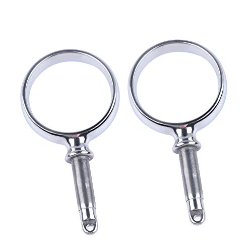 Boat Oar Locks, 2 Pcs 316 Stainless Steel 2 1/5 Dia Oarlock Sockets for Kayak Paddle, Large Canoe...