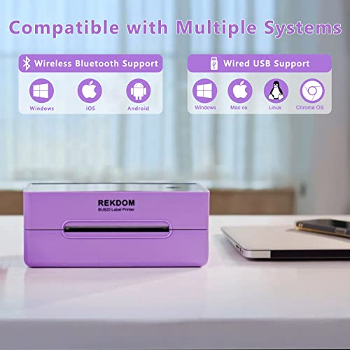 Rekdom Bluetooth Label Printer Wireless Thermal Printer For Shipping Packages, Compatible With Iphone, Android And Windows, Support Amazon, Ebay, Etsy, Usps, Shopify And Etc. #TOP1