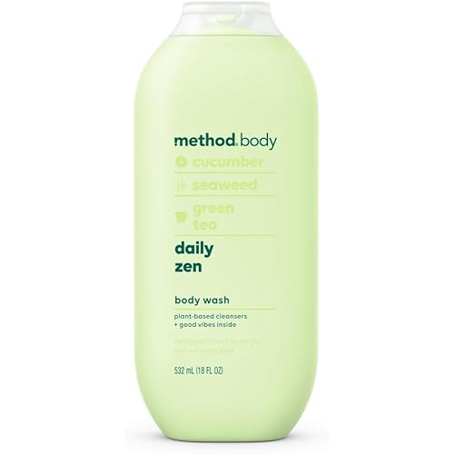 Method Body Wash, Daily Zen, Paraben and Phthalate Free, 18 oz (Pack of 1), Detoxifying