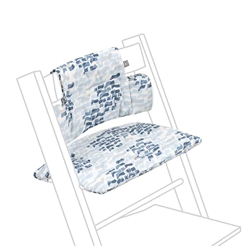 Coussin Classic Tripp Trapp, Waves Bleu - À utiliser avec la Chaise Tripp Trapp pour un soutien renforcé et un confort optimal - Lavable en machine - Compatible avec toutes les Chaises Tripp Trapp