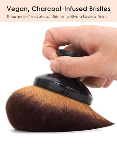 Ultra Large Blend & Blur Kabuki Brush for Body Leg Makeup Tattoo Cover Up Self Tanning, Self Tanner Brush for Self Tan, Back Tanning Applicator for Sunscreen Lotion Bronzers, Body Coverage Perfector - Image 5