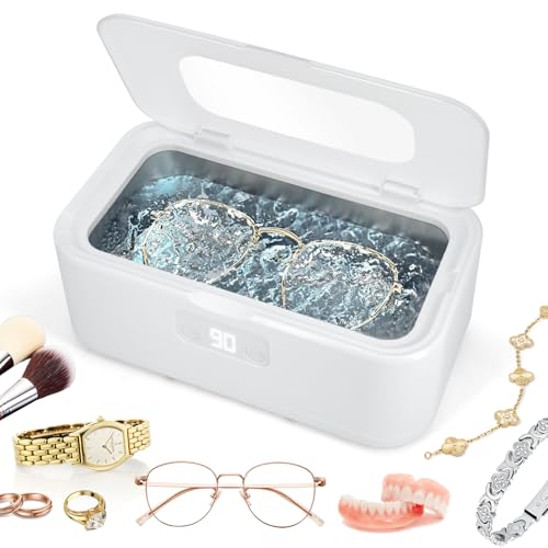 Limpiador Ultrasónico de 800ml 49KHz – Limpieza Eficaz y Silenciosa 360° para Dentaduras, Retenedores, Alineadores y Artículos del Hogar como Gafas, Joyas y Relojes