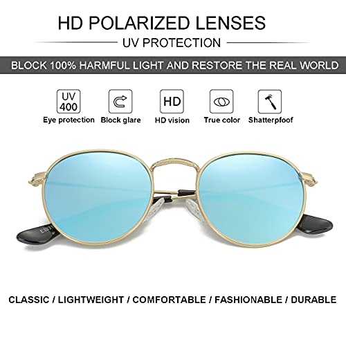 Image of Kids Polarized Sunglasses Classic Metal Frame for Baby Boys Girls Age 0-18, Three Sizes, 100% UV Protection