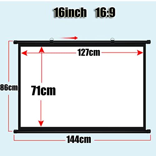 Pantalla de proyección manual de 60 pulgadas, formato 16:9 miniatura 5