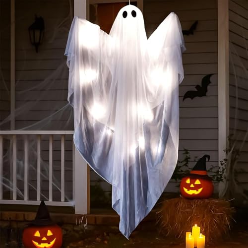 Fantasma iluminado para exterior que soluciona la decoración de Halloween 3