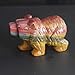HLbshi Hand Carved Gemstone Crystal Bear Figurine Animal Statue Carving Office Home Decor 1.5'' (Indian Agate)
