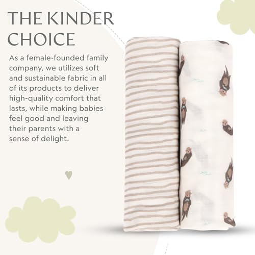 Image of Muslin Baby Swaddle - Breathable Receiving Blankets for Newborn Baby, 70% Viscose derived from Bamboo, 30% Spandex, Imported