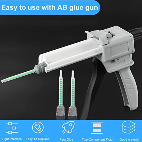 Amfrpar 10 Stück Statikmischer Mischdüsen 2K Kleber Mischrohr Mixtülle Mischerspitzen Kunststoffkleber 1:1 Mischertülle für Rohrstrom