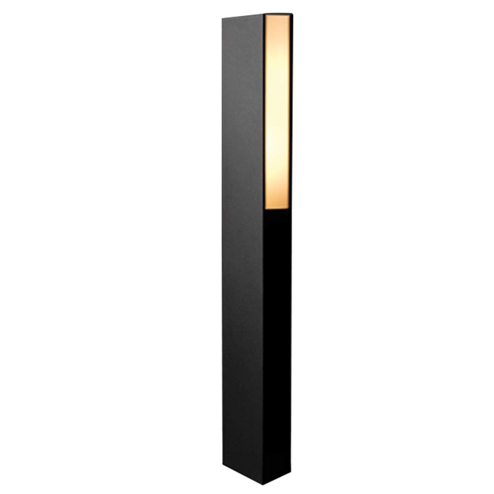 HELCEKOU Vintage IP54 Waterproof Outdoor Garden Lawn Light Modern Simplicity Aluminum Post Bollard Pathway Driveway Landscape Column Lighting Community Park High Pole Pillar Lantern