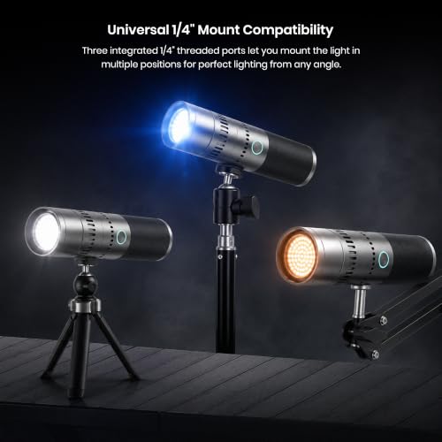 Image of Simpex FL-50 RGB Photography Flashlight Portable 50W LED Video Light with Professional Optical Lens, Adjustable Focus Beam, 22 Projection GOBOs, 4 Color Modes, CRI95+, 4500mAh Battery, Type-C Charging