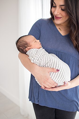 Image of Copper Pearl Swaddle Blankets for Newborns | Soft Stretchy Receiving Blankets for Boys and Girls | Large 46 x 46 Inch Baby Blankets | Lightweight and Breathable Swaddles | Everest