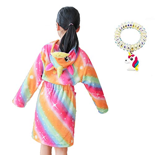 EuHigh Niños Albornoz Unicornio Encapuchado Suave Confortable aderezo batín Cuatro Estaciones Mejor para Regalos