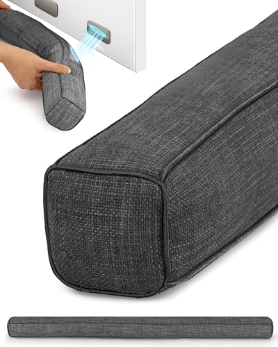 Beautissu Magnetischer Zugluftstopper für Türen 100cm – Wärmeschutz & Kälteschutz Türluftstopper mit Magnet Dunkelgrau – Stoff Windstopper Tür Zugluftstopper Fenster Haustür Kältestopper – Levante Beautissu Magnetischer Zugluftstopper für Türen 100cm – Wärmeschutz & Kälteschutz Türluftstopper mit Magnet Dunkelgrau – Stoff Windstopper Tür Zugluftstopper Fenster Haustür Kältestopper – Levante