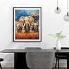 LAENAKR Paint by Number, Elephants in African Savannah, Adult Crafts Adults' Paint-by-Number Kits, Room Decor Gift for Birthday Festival (16x20 inch, No Frame) #2