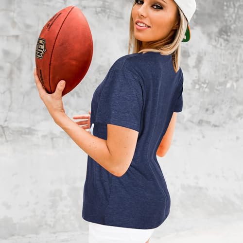 Game Day Shirt Women Cute Football T Shirt Bleached Rugby Ball Graphic Tee Sunday Casual Short Sleeve Tops4