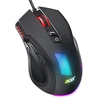 acer Ratón Gaming para Juegos con Cable, RGB Mouse Gaming