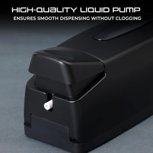 Image of Robustt Manual Wall Mounted Liquid Soap Dispenser - Black (350 ml, Pack of 1) - With Adhesive Hooks | Leak-Proof, Transparent Window, Easy Installation - Ideal for Bathroom, Kitchen, Hotels, Offices