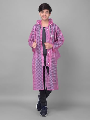 Image of Dollar Rainguard Kids' Full Sleeve Circle Printed Long Raincoat With Adjustable Hood and Pocket