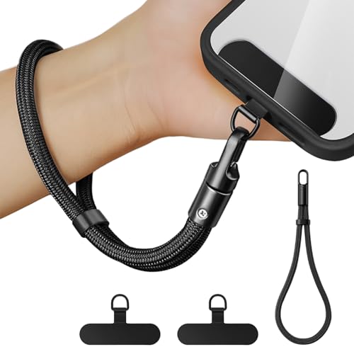 XCHKRM Anti Theft Phone Wrist Strap With 2 Metal Tether TabsAdjustable Wristlet & Hand Cell Phone Lanyard for Women and Men