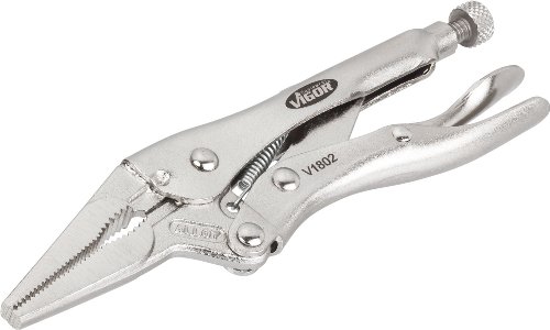 VIGOR V1802 Grip Pliers with Long Jaws - Multi-Colour, 125 mm