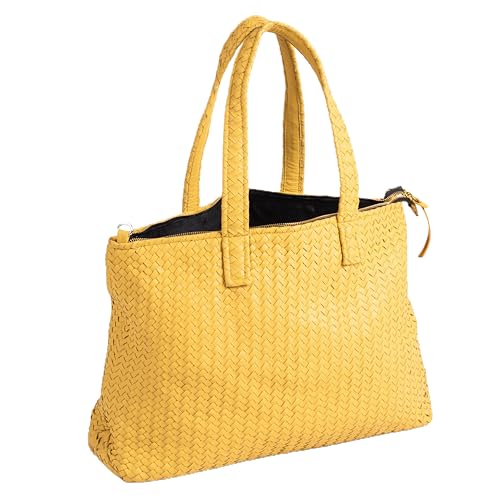 Image of Jild Hobo Style Woven Bag for Women - Soft Handmade Genuine Leather Work Tote Bag - Cross Body Womens Purse