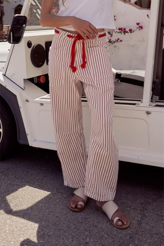 Mxiqqpltky Drawstring Barrel Jeans Women Vintage Patchwork Low Rise Baggy Denim Pants Y2K Wide Leg Boyfriend Jeans Streetwear2