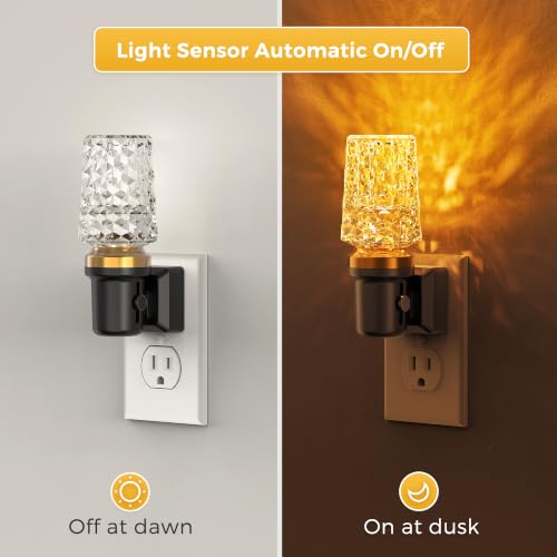 Image of L LOHAS LED Amber Night Light,Yellow Nightlight,Dimmable 100LM,Light Sensor