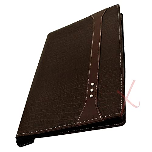 Image of FUTURE X 20 Leaf Multipurpose Leatherette Professional File Folders for Certificates, Documents Holder, Portfolio, Executive File Legal Size Documents Holder for Men and Women (B4 Size, Brown)