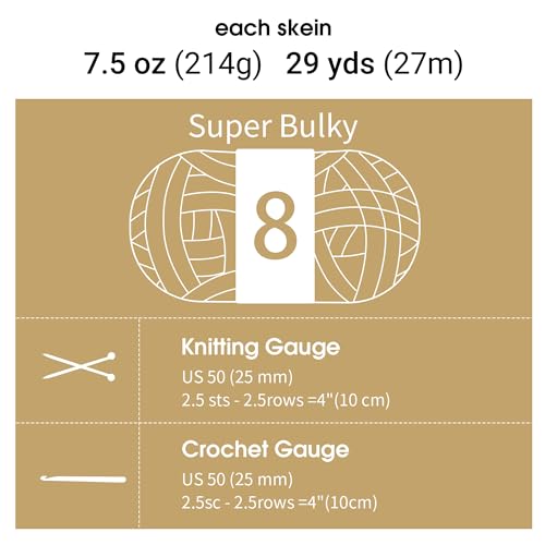 Image of MABOZOO Tie Dye Chunky Yarn for Crocheting 8 Pack,Khaki Fluffy Jumbo Chenille Yarn,Soft Plush Yarn Bulky,Giant Thick Fuzzy Yarn for Hand Knitting or Arm Knitting (31.7 yds,8 oz Each Skein)