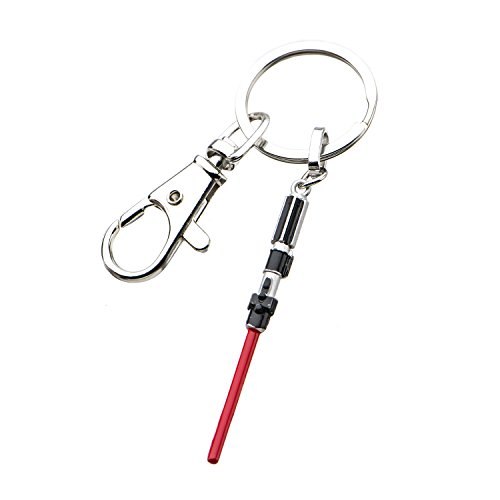 Star Wars Jewelry Unisex Adult Darth Vader Lightsaber Steel Key Chain, Silver/Red, One Size #TOP1