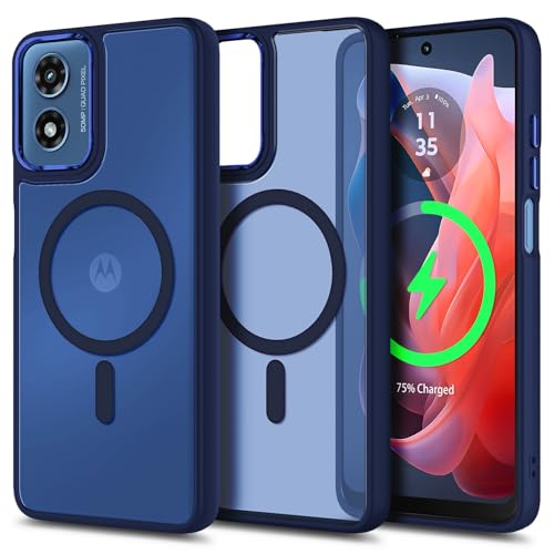 YZB for Motorola Moto G Play 2024 Case, MagSafe Compatible, Blue